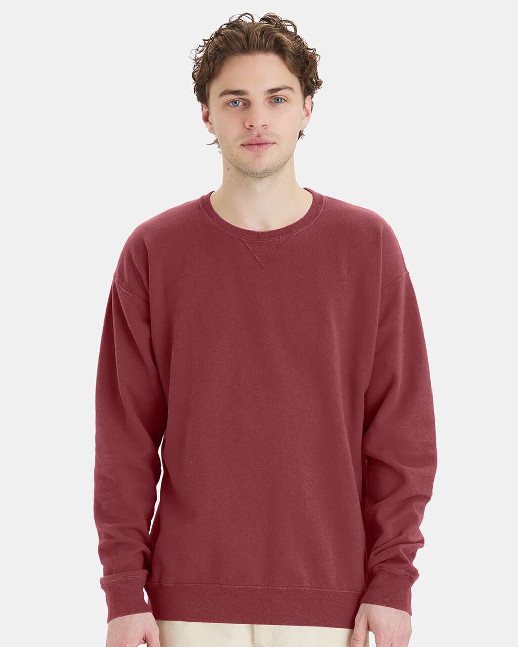 ComfortWash by Hanes® Garment-Dyed Crewneck Long Sleeve Sweatshirt